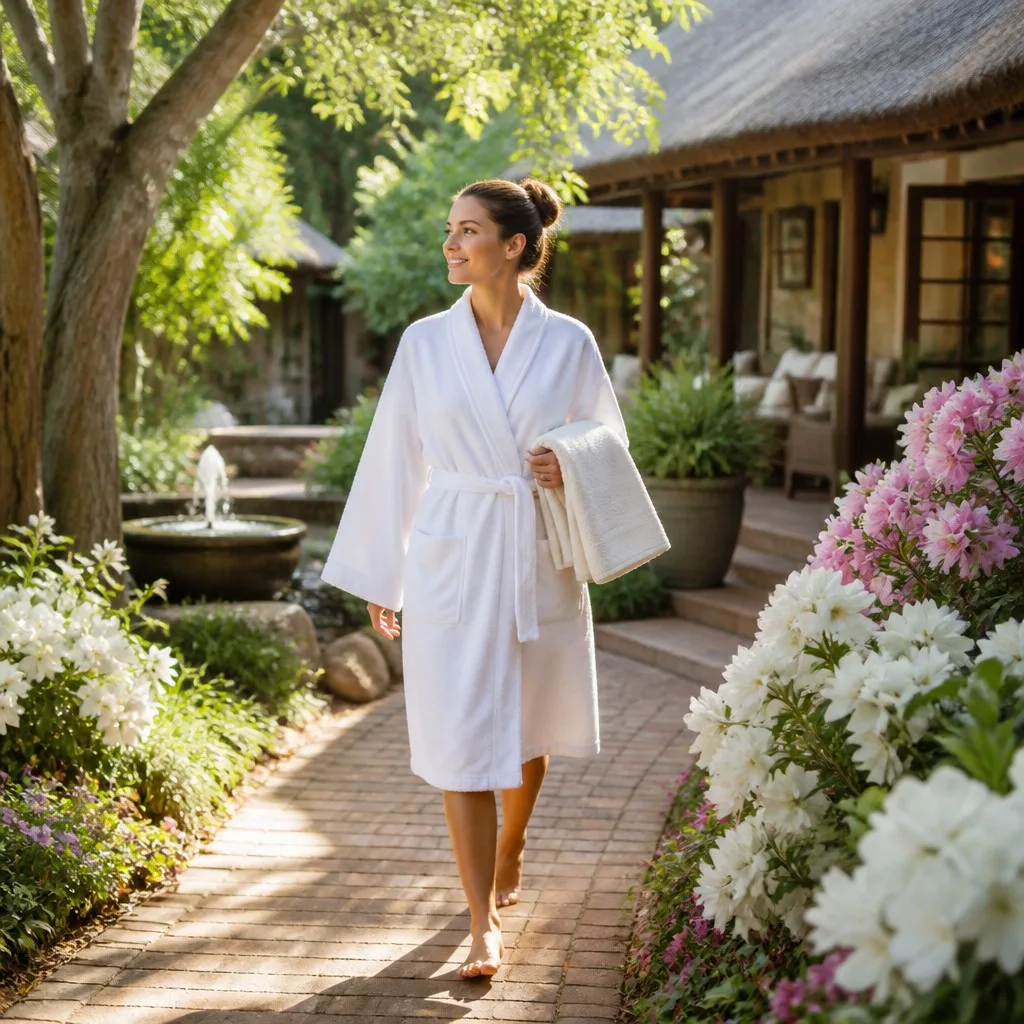 Blooming Bliss spring spa special, garden walk at Crystal Rose Lodge